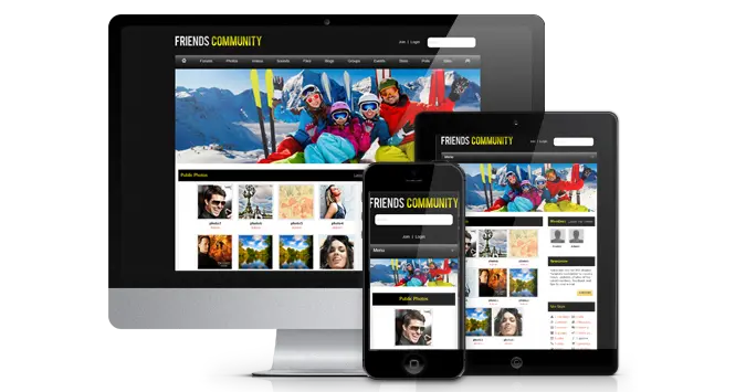 Free Responsive Dolphin 7.1.1 Template: Friends Community