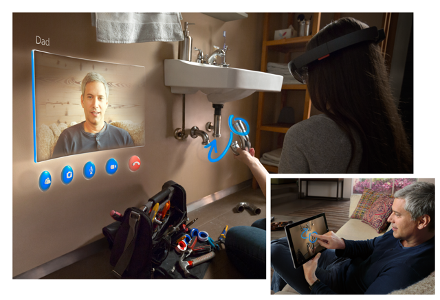 microsoft holoLens skype rgb