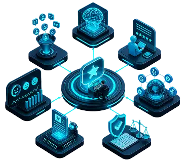 Online reputation management services for brand reputation and review monitoring