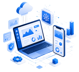Web and mobile product development illustration